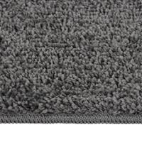 vidaXL Vloerkleed shaggy anti-slip 120x170 cm donkergrijs