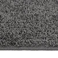 vidaXL Vloerkleed shaggy anti-slip 140x200 cm donkergrijs