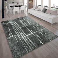 PACO HOME Designer Teppich Modern Trendiger Kurzflor Teppich in Grau Schwarz Creme Meliert 60x100 cm