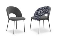 | Set van 2 eetkamerstoelen Lotus Black velvet