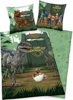 Herding Kinderbettwäsche Jurassic World Camp Cretaceous, Renforcé, 135 x 200 + 80 x 80 cm grün