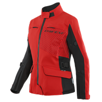 Dainese Tonale Lady D-Dry XT Tour Red Lava Red Black Motorcycle Jacket