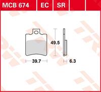 TRW Lucas Bremsbeläge organisch ECO MCB674EC 39,7x49,5x6,3mm