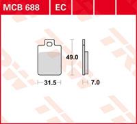 TRW Lucas Bremsbeläge organisch ECO MCB688EC 31,5x49x7mm