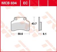 TRW Standaard EC remblokken, en remschoenen voor de moto, MCB694EC