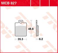 TRW Lucas Bremsbeläge organisch ECO MCB827EC 35,3x48,8x6,2mm