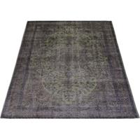 Veer Carpets Vloerkleed Mila Antraciet/ Green 200 x 290 cm