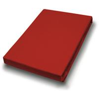HAHN HAUSTEXTILIEN Jersey-Laken für Matratzentopper 180-200x200-220 cm rot - 