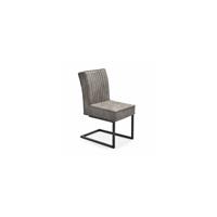 CASA VITAL 2-er set Stuhl STENT, grau, 63x49x87 cm, mit Kunstleder bezogen - grau