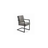 CASA VITAL 2-er set Stuhl STENTOR, grau, 60x55x90 cm, mit Kunstleder bezogen - grau