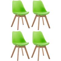 CLP Set van 4 eetkamerstoelen Borneo V2 Natura Frame Kunstleer