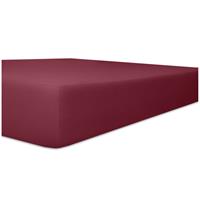 WäSCHEFABRIK KNEER E.K. Kneer Flausch-Frottee Spannbetttuch für Matratzen bis 22 cm Höhe Farbe burgund, 