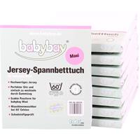 TOBI BABYBAY babybay Jersey Spannbetttuch für Matratze Kinderbettumbausatz Original und Maxi weiß