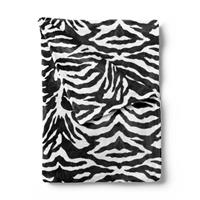 Zo! Home Flanel Fleece Plaid Zebra - Black - 140x200cm