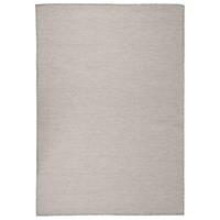 vidaXL Buitenkleed platgeweven 160x230 cm taupe