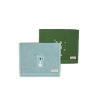 Sterntaler Kinderhandtücher Kinni + Kalla Doppelpack dunkelgrün Gr. 50 x 30