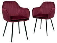 Mobistoxx Set van 2 stoelen CIRE bordeaux