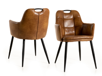 Mobistoxx Set van 2 stoelen COMFY cognac