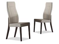 Mobistoxx Set van 2 stoelen PRADO beige/walnoot gelakt