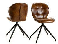 Mobistoxx Set van 2 stoelen LENO cognac