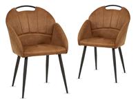 Mobistoxx Set van 2 stoelen PLATON cognac