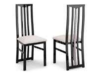 Mobistoxx Lot van 2 stoelen REBECCA hoogglans zwart/hoogglans wit