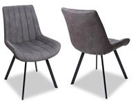 Mobistoxx Set van 4 stoelen VINNY vintage grijs