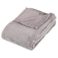 ATMOSPHERA Fleece deken/fleeceplaid grijs 125 x 150 cm polyester - Bankdeken - Fleece deken - Fleece plaid