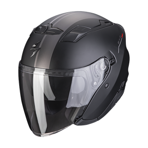 Scorpion EXO-230 Sr Matt Black-Silver-Red Jet Helmet