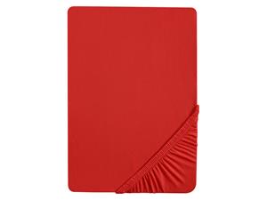 Biberna Jersey hoeslaken, 90-200 x 200-220 cm (140-160 x 200 cm, Rood)