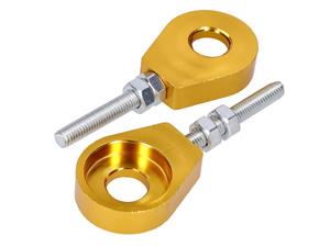 101 Octane Radspanner / Kettenspanner Set Aluminium gold geanodiseerd 12mm