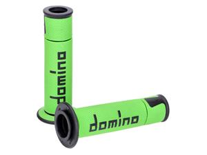 Domino Handvaten set  A450 On-Road Racing Groen / zwart met Open einde