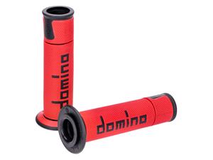 Domino Handvaten set  A450 On-Road Racing rood / zwart met Open einde