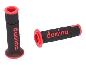 Domino Handvaten set  A450 On-Road Racing zwart / rood met Open einde