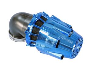 Polini Luchtfilter  Blue Air Box 46mm 90° blauw-schwarz