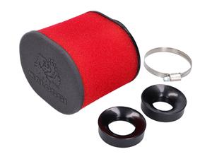 Malossi Luchtfilter  Red Filter E15 ovaal 60mm recht met Draad, rood-schwarz