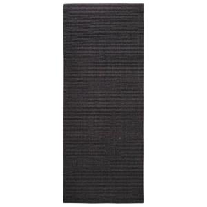 vidaXL Teppich Natur Sisal 80x200 cm Schwarz 