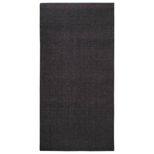 vidaXL Teppich Natur Sisal 100x200 cm Schwarz 