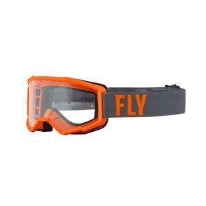 FLY Racing Focus Goggle Grey Orange Clear