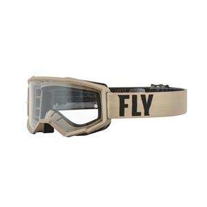 FLY Racing Focus Goggle Khaki Brown Clear