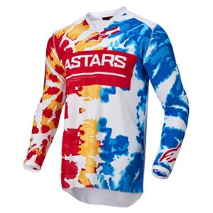 Alpinestars Racer Squad Jersey White Red Yellow Turquoise