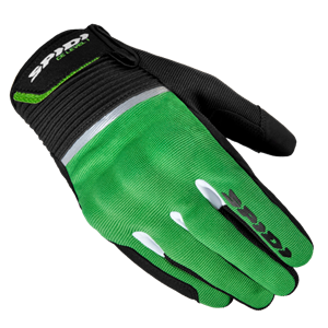 Spidi Flash CE Black Kawasaki Green Gloves