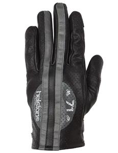 Helstons Record Air Ete Leather Black Grey Gloves
