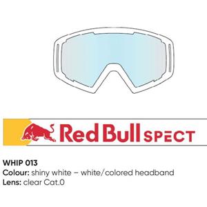 Spect Red Bull Whip Mx Goggles Singel Lens White
