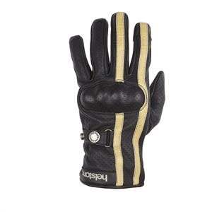 Helstons Eagle Air Summer Leather Black Beige Gloves
