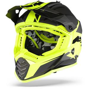 LS2 MX437 Fast Evo Roar Matt Black Hi-V Yellow Offroad Helmet
