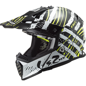 LS2 MX437 Fast Evo Verve Black White Offroad Helmet