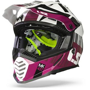 LS2 MX437 Fast Evo Xcode Gloss White Violet Offroad Helmet