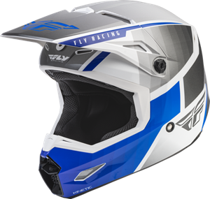 FLY Racing Kinetic Drift Blue Charcoal White Offroad Helmet