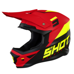 SHOT Furious Chase Red Neon Yellow Matt Offroad Helmet